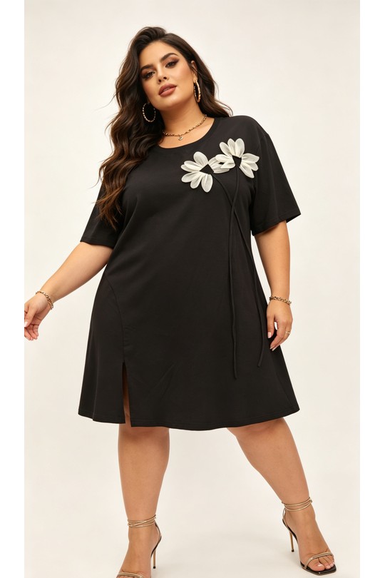 Robes & Combinaisons Femme Noir 2W Paris 2WH613-NOIR Efashion Paris