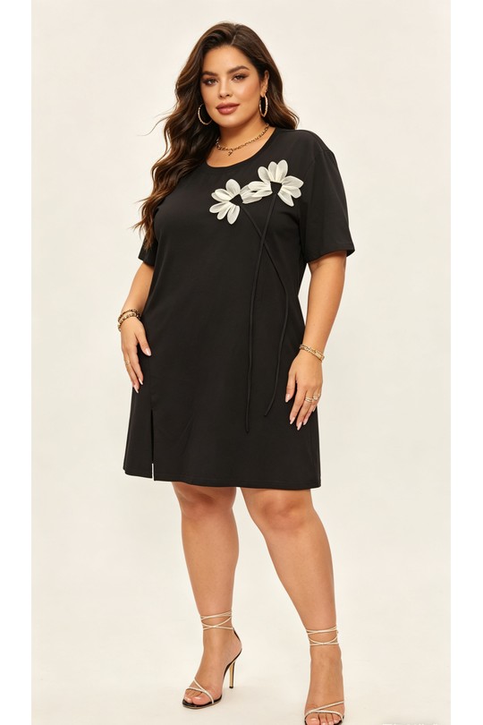 Robes & Combinaisons Femme Noir 2W Paris 2WH613-NOIR Efashion Paris