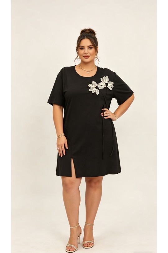 Robes & Combinaisons Femme Noir 2W Paris 2WH613-NOIR Efashion Paris