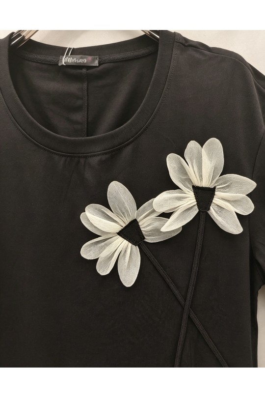 Robes & Combinaisons Femme Noir 2W Paris 2WH613-NOIR Efashion Paris