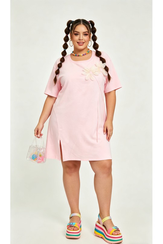 Robes & Combinaisons Femme Rose 2W Paris 2WH613-ROSE Efashion Paris