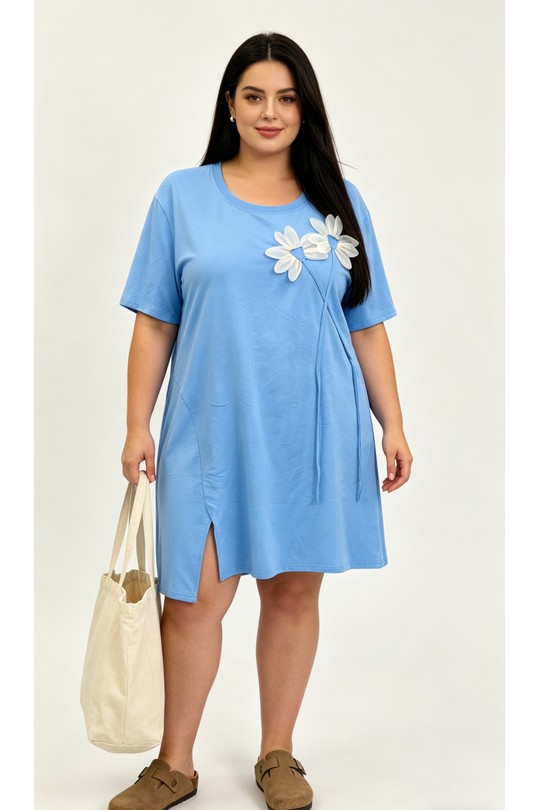 Robes & Combinaisons Femme Bleu 2W Paris 2WH613-BLEU Efashion Paris