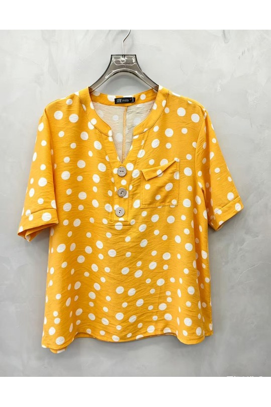 Chemises & blouses Femme Jaune 2W Paris 2WH608-JAUNE Efashion Paris