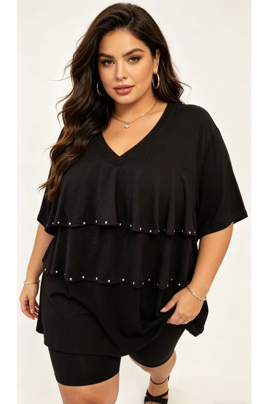 T-shirts Femme Noir 2W Paris 2WH618-NOIR Efashion Paris