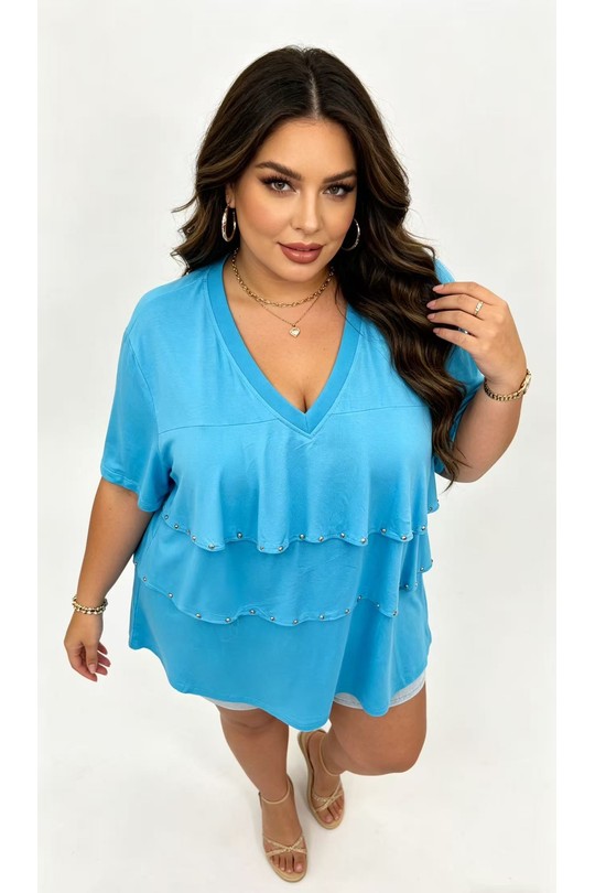 T-shirts Femme Bleu 2W Paris 2WH618-BLEU Efashion Paris