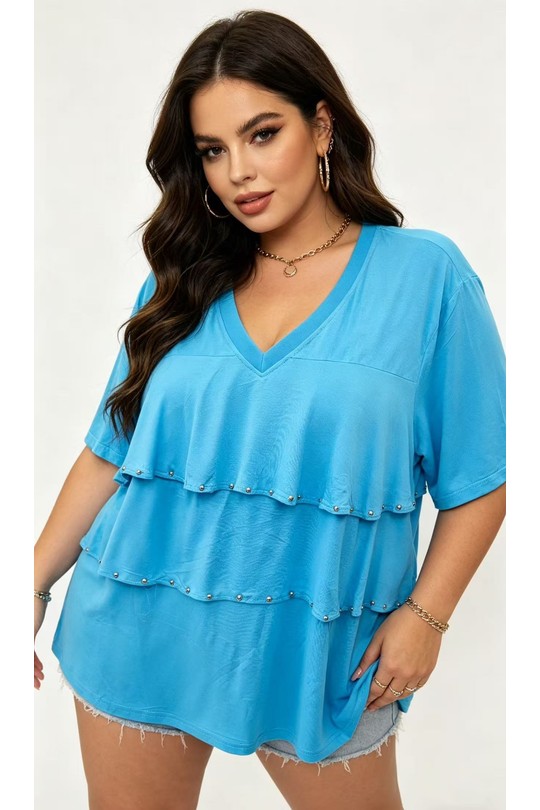 T-shirts Femme Bleu 2W Paris 2WH618-BLEU Efashion Paris