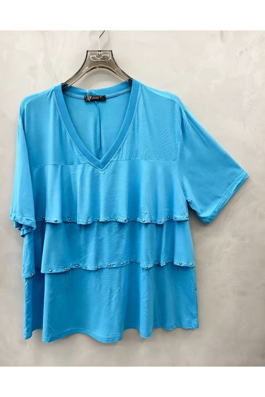 T-shirts Femme Bleu 2W Paris 2WH618-BLEU Efashion Paris