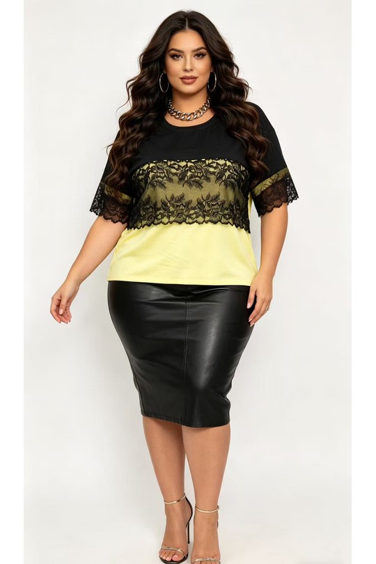 Tuniques Femme Jaune 2W Paris 2WH610-JAUNE Efashion Paris