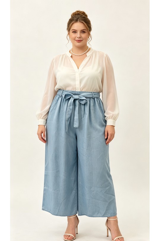 Pantaloni Donna Sky blue 2W Paris IT83492-BLEU CIEL Efashion Paris