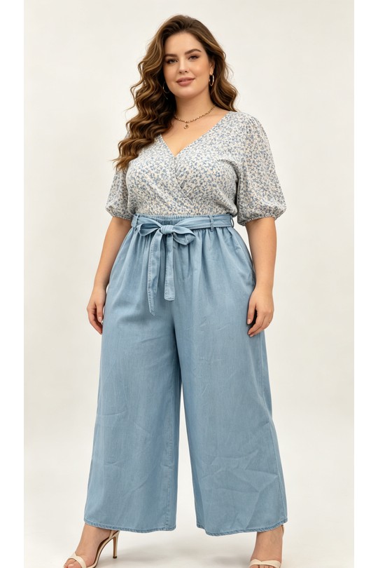 Pantaloni Donna Sky blue 2W Paris IT83492-BLEU CIEL Efashion Paris