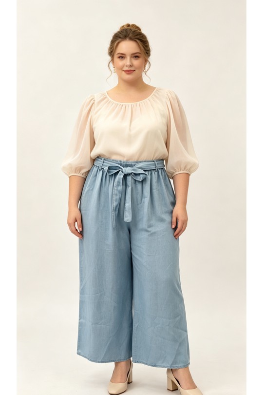 Pantaloni Donna Sky blue 2W Paris IT83492-BLEU CIEL Efashion Paris