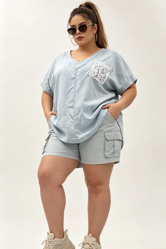 Tops Femme Bleu ciel 2W Paris IT661761-BLEUCIEL Efashion Paris