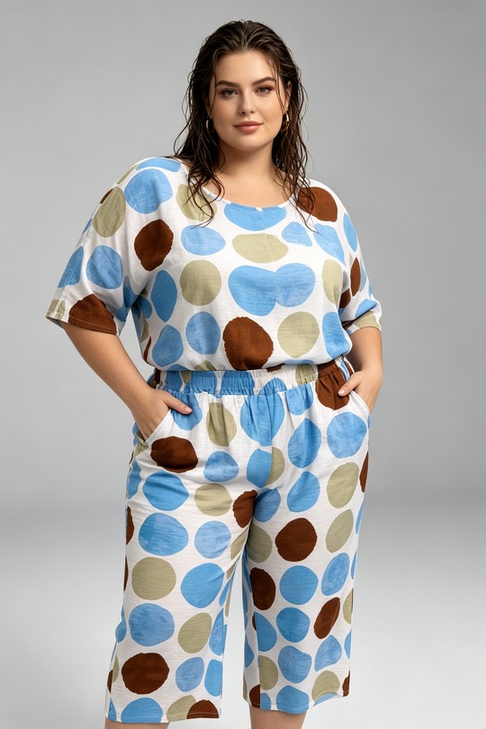 Pantacourts Femme Bleu 2W Paris 2WP603-1 IPM POIS Efashion Paris