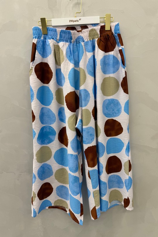Pantacourts Femme Bleu 2W Paris 2WP603-1 IPM POIS Efashion Paris