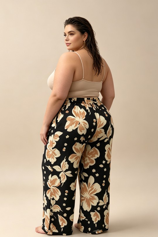 Pantalons Femme Noir 2W Paris 2WP601-1 FLEUR Efashion Paris