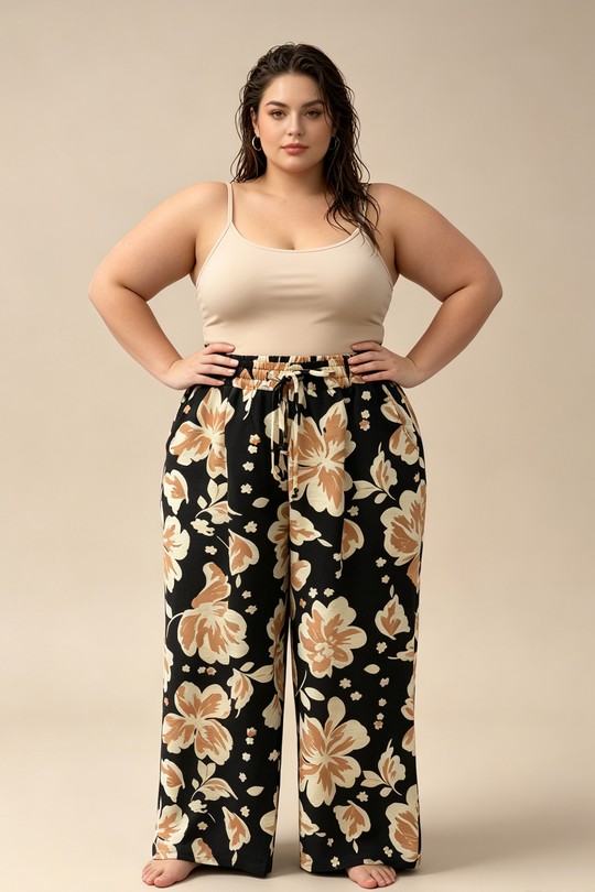 Pantalons Femme Noir 2W Paris 2WP601-1 FLEUR Efashion Paris
