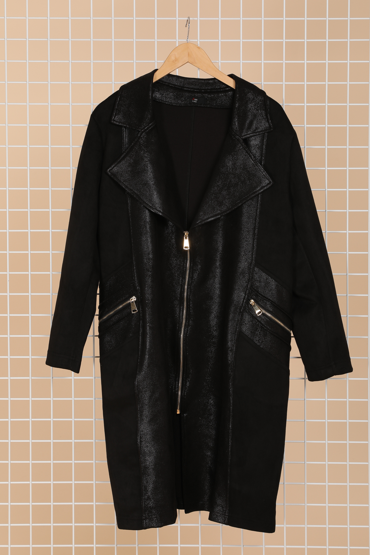 veste longue grande taille 2w paris noir m1365