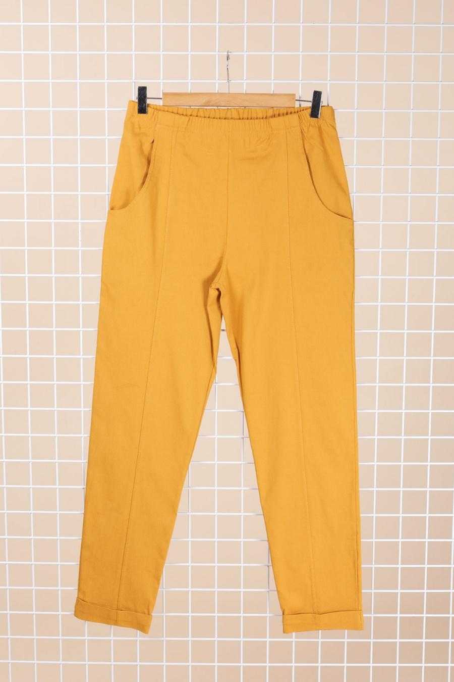 pantalon grande taille moutarde 2w paris 46 au 60 p2203