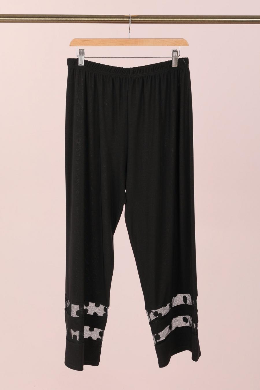 pantalon grande taille noir 46 au 60 marque 2w paris p2219