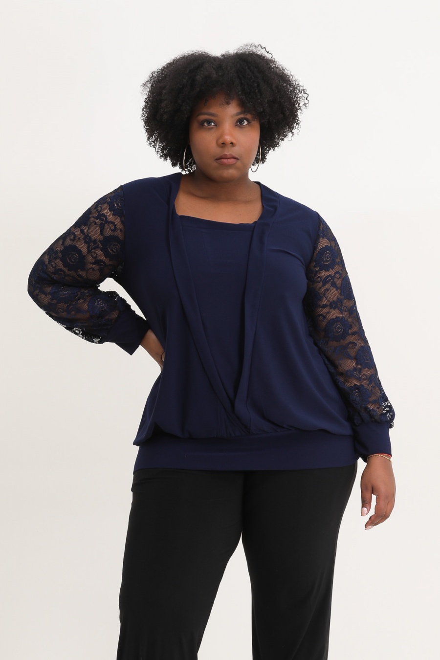 Tunique Chemisier 2W Paris Femme - Bleu Et Blanc, Taille 46/48 - Neuf Avec étiquettes