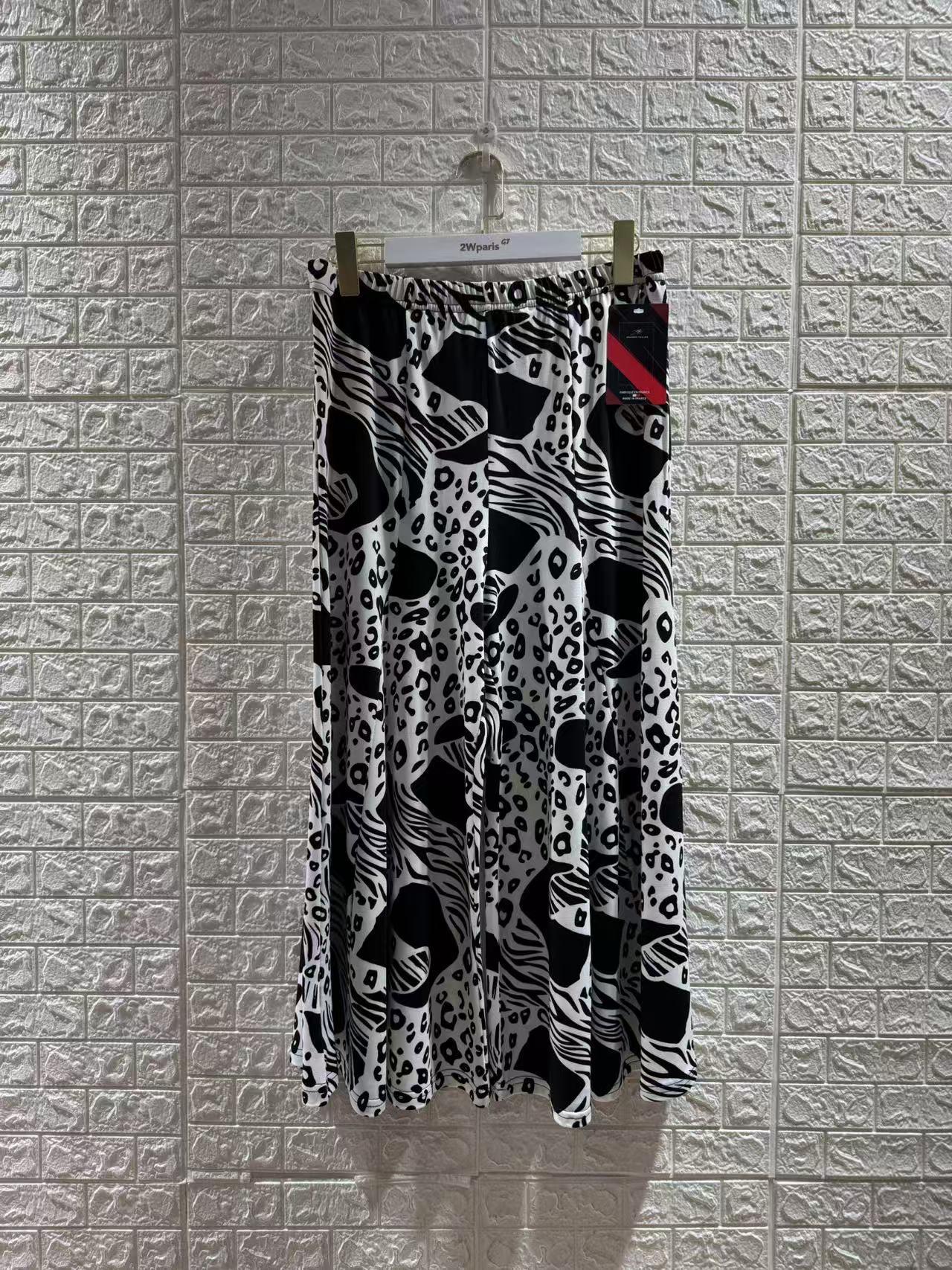 Pantacourts Femme Noir/blanc 2W Paris P2310-1 LÉOPARD #c Efashion Paris