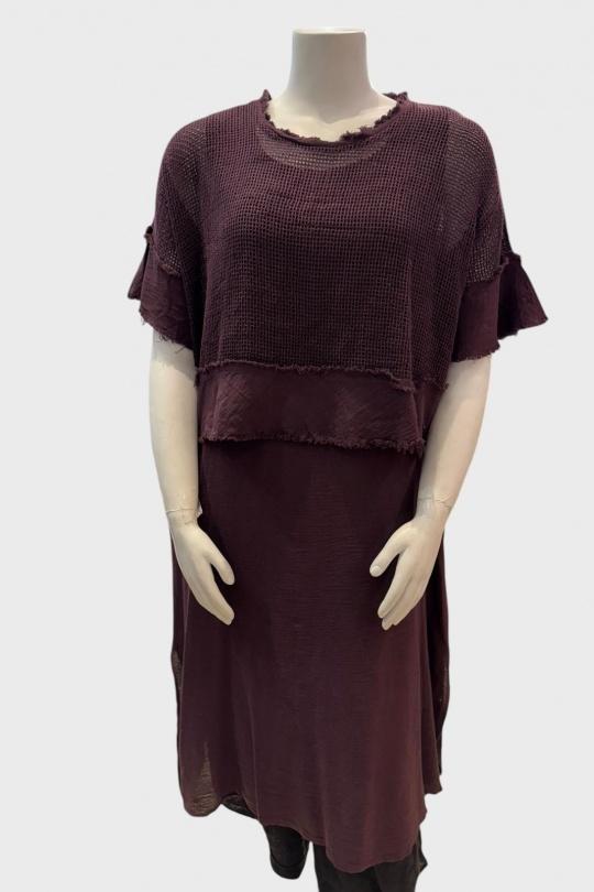 Robes mi-longues Femme Aubergine SUPER BELLE 099369 Efashion Paris