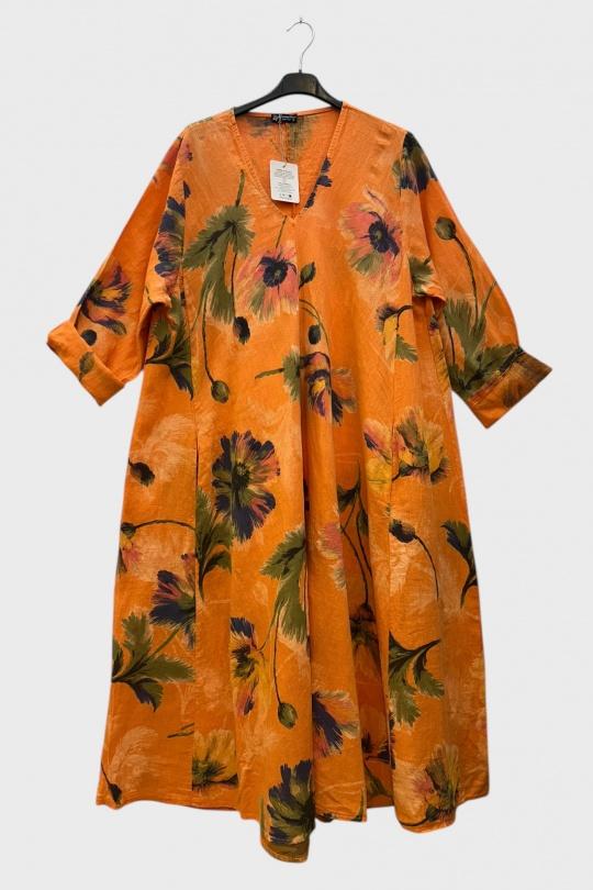 Robes longues Femme Orange SUPER BELLE 102181A Efashion Paris