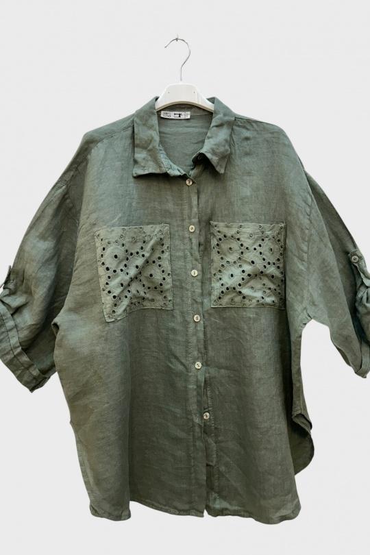Shirts Women Khaki SUPER BELLE 20407 Efashion Paris
