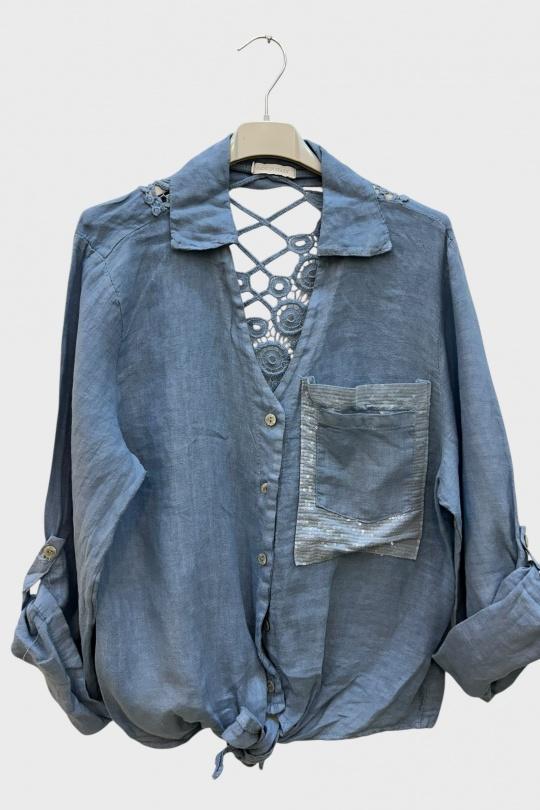 Camicie Donna Jean blue SUPER BELLE 12106 Efashion Paris