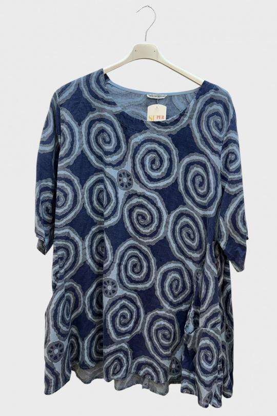 Tuniques Femme Bleu SUPER BELLE 3727M Efashion Paris