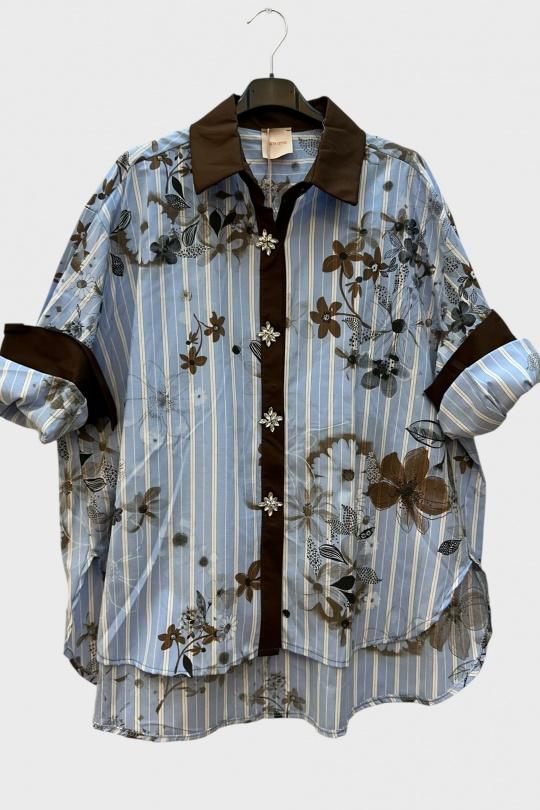 Chemises Femme Bleu SUPER BELLE 18571 Efashion Paris