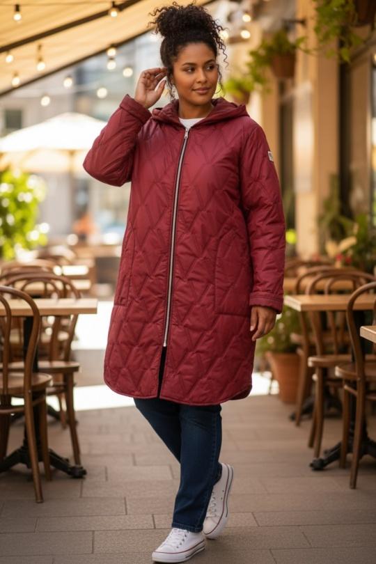 Doudounes Femme Rouge foncé SUPER BELLE 05343A Efashion Paris