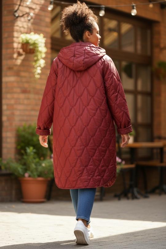 Doudounes Femme Rouge foncé SUPER BELLE 05343A Efashion Paris