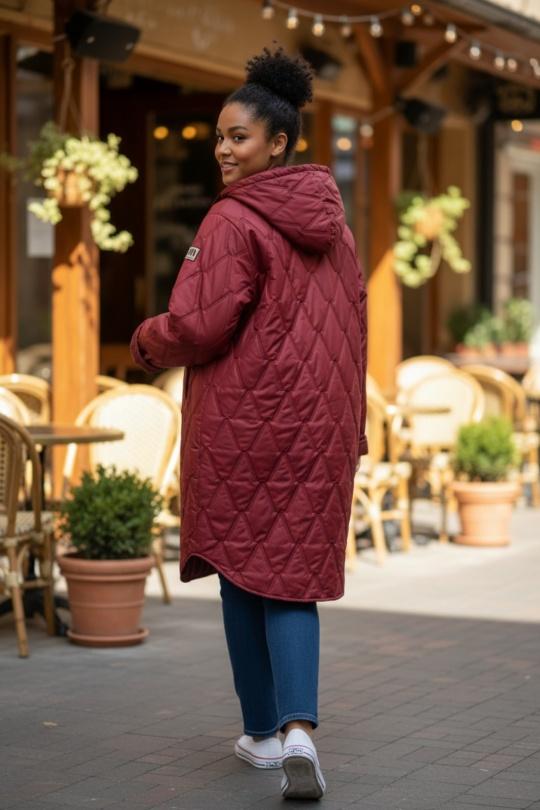 Doudounes Femme Rouge foncé SUPER BELLE 05343A Efashion Paris