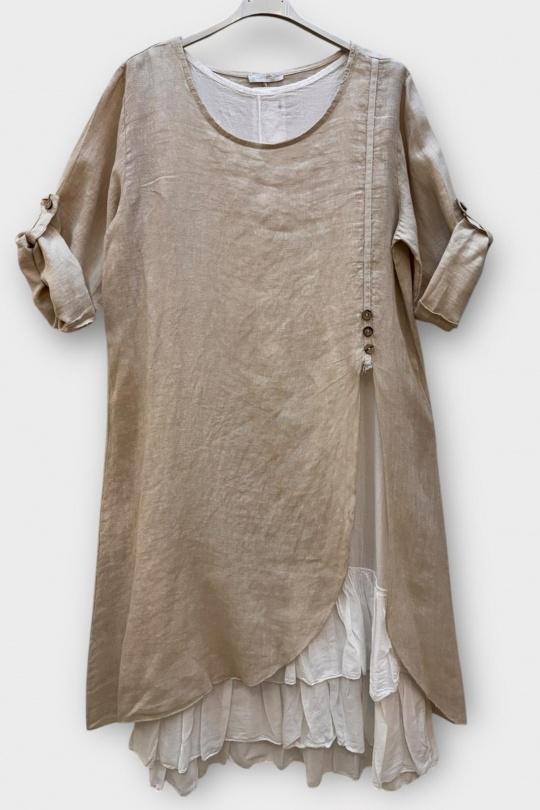 Robes mi-longues Femme Orange SUPER BELLE 0853 Efashion Paris