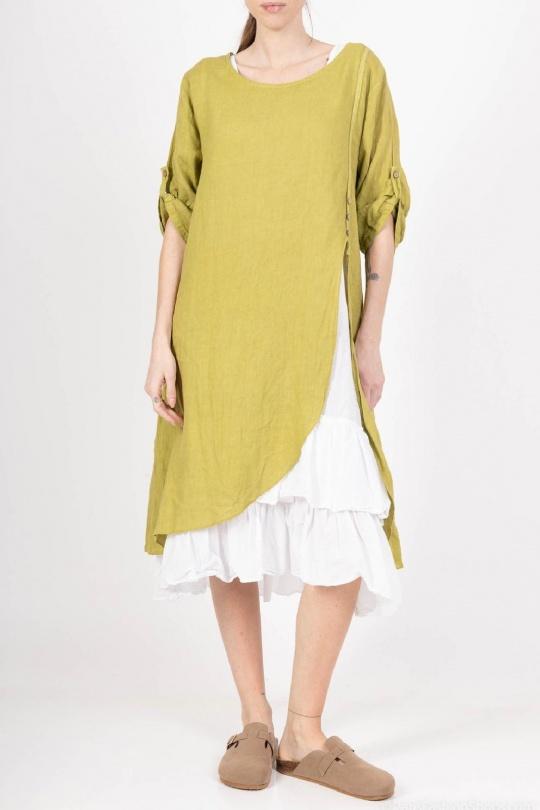 Robes mi-longues Femme Orange SUPER BELLE 0853 Efashion Paris