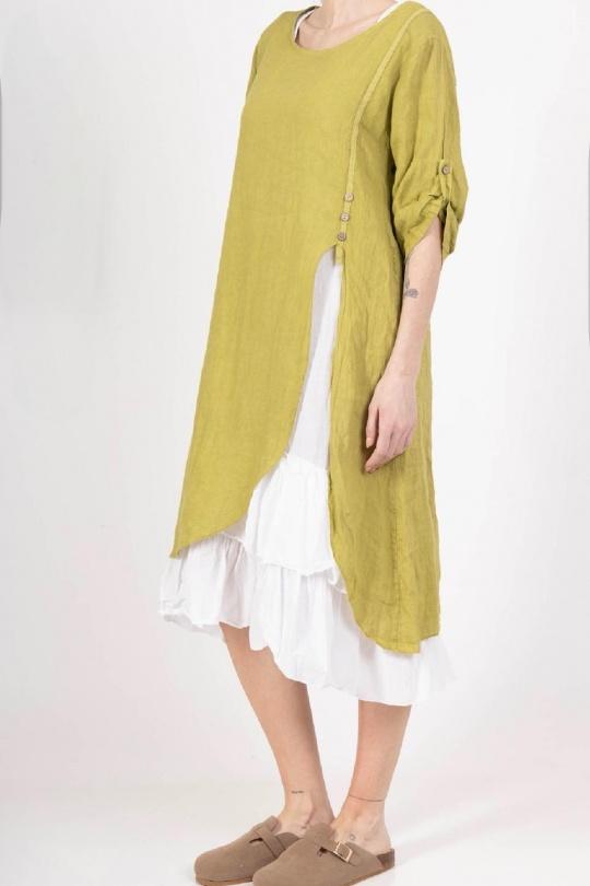 Robes mi-longues Femme Orange SUPER BELLE 0853 Efashion Paris