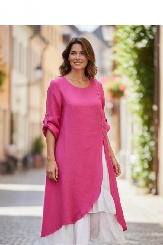 Robes mi-longues Femme Orange SUPER BELLE 0853 Efashion Paris