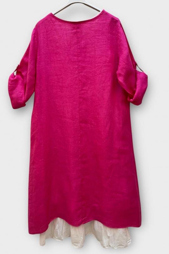 Robes mi-longues Femme Orange SUPER BELLE 0853 Efashion Paris