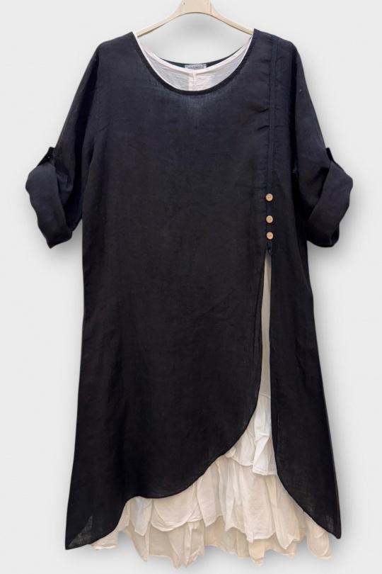 Robes mi-longues Femme Orange SUPER BELLE 0853 Efashion Paris