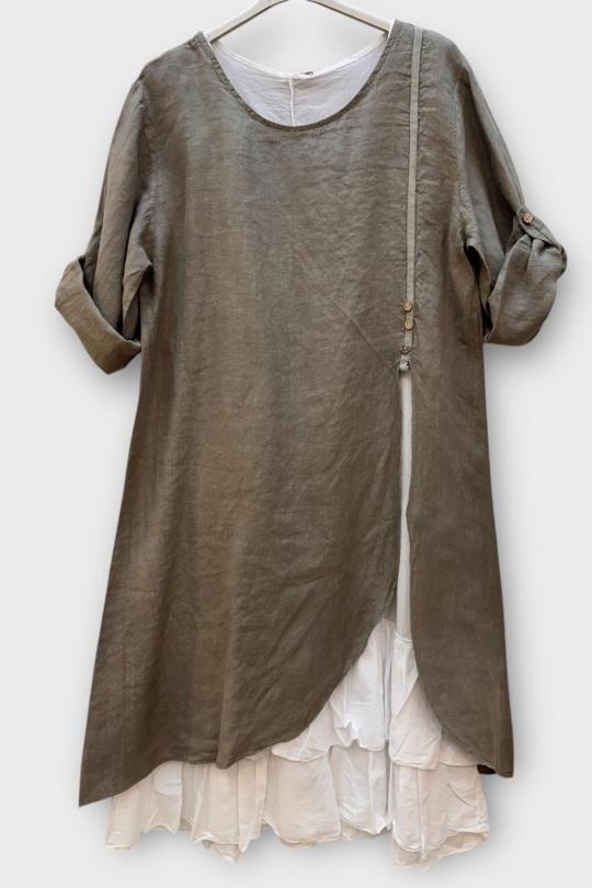 Robes mi-longues Femme Orange SUPER BELLE 0853 Efashion Paris