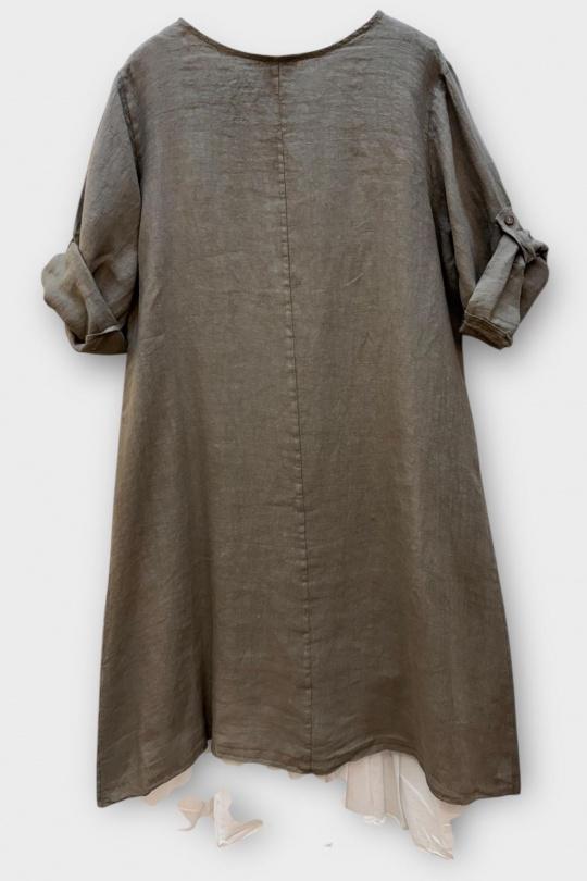 Robes mi-longues Femme Orange SUPER BELLE 0853 Efashion Paris