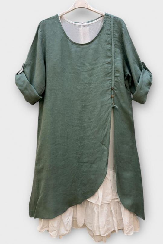 Robes mi-longues Femme Orange SUPER BELLE 0853 Efashion Paris