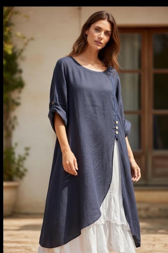 Robes mi-longues Femme Orange SUPER BELLE 0853 Efashion Paris