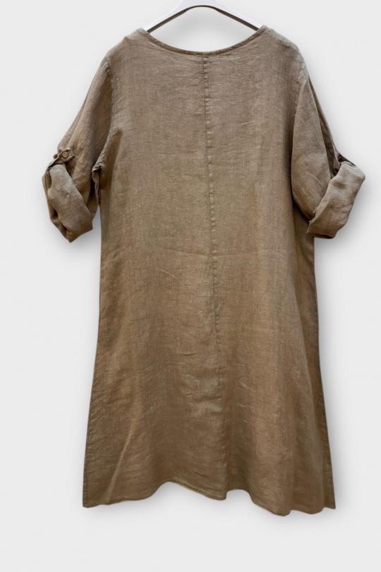 Robes mi-longues Femme Orange SUPER BELLE 0853 Efashion Paris