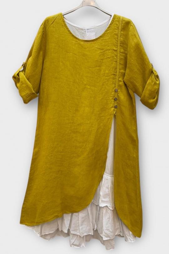 Robes mi-longues Femme Orange SUPER BELLE 0853 Efashion Paris