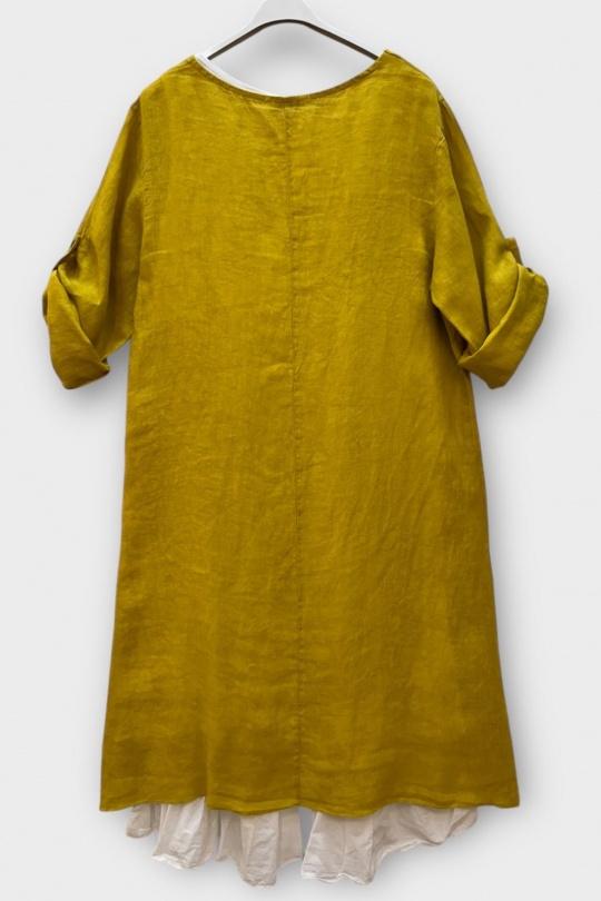 Robes mi-longues Femme Orange SUPER BELLE 0853 Efashion Paris