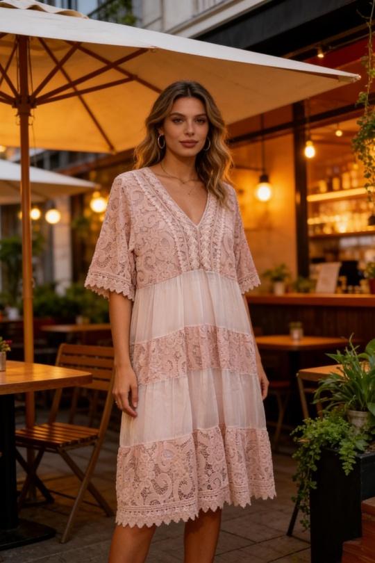 Midi dresses Women White SUPER BELLE 011553 Efashion Paris