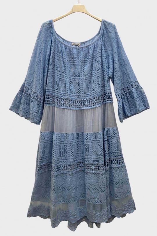 Robes mi-longues Femme Bleu jean SUPER BELLE 011540 Efashion Paris