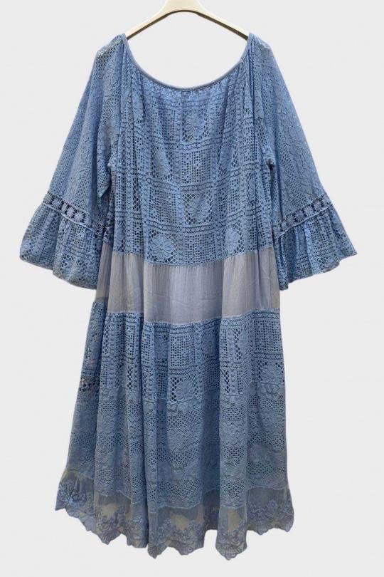 Robes mi-longues Femme Bleu jean SUPER BELLE 011540 Efashion Paris